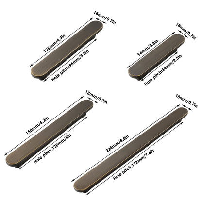 Brushed Brass Cabinet Handles | Slim Modern Drawer Pulls