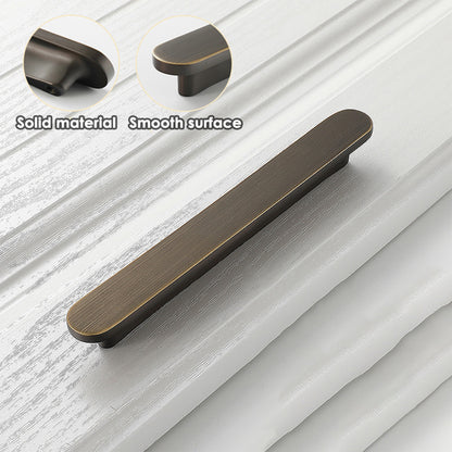 Brushed Brass Cabinet Handles | Slim Modern Drawer Pulls