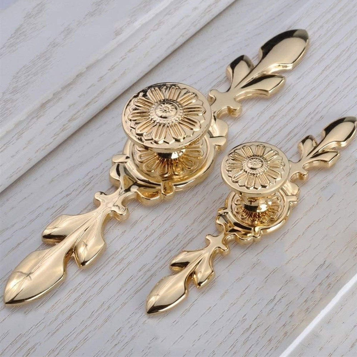 Decorative Copper Door Handles | Ornate Brass Pull Handles for Cabinets