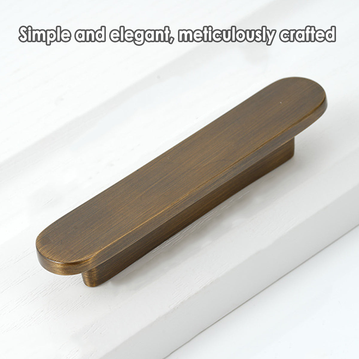 Brushed Brass Cabinet Handles | Slim Modern Drawer Pulls