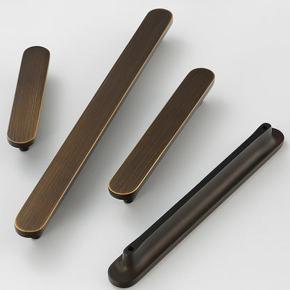 Brushed Brass Cabinet Handles | Slim Modern Drawer Pulls