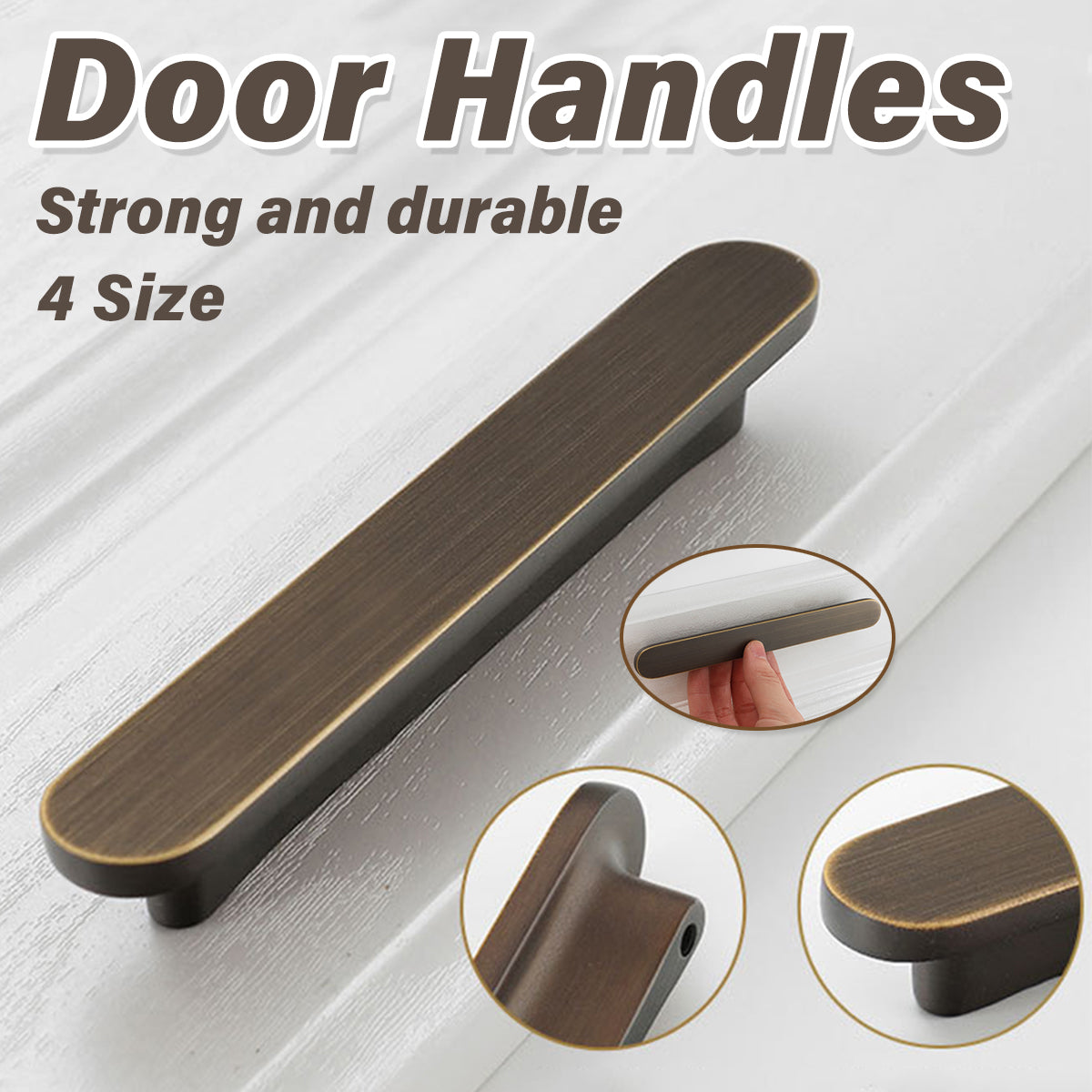 Brushed Brass Cabinet Handles | Slim Modern Drawer Pulls