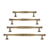 Antique Brass Cabinet Handles – Hourglass Shape Vintage Drawer Pulls