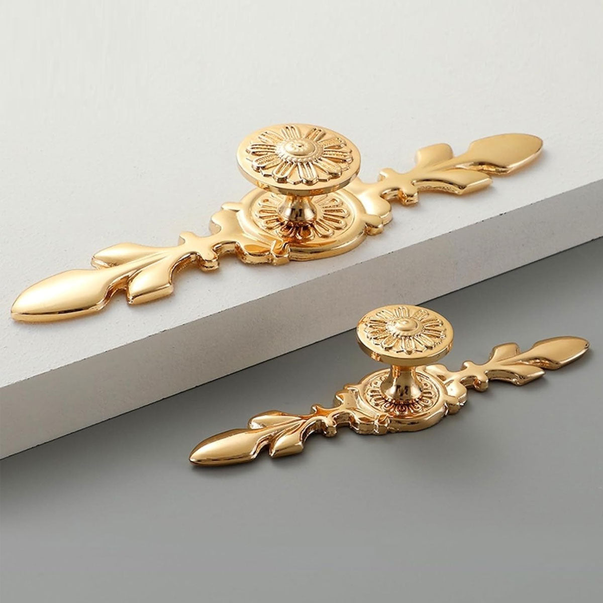 Decorative Copper Door Handles | Ornate Brass Pull Handles for Cabinets