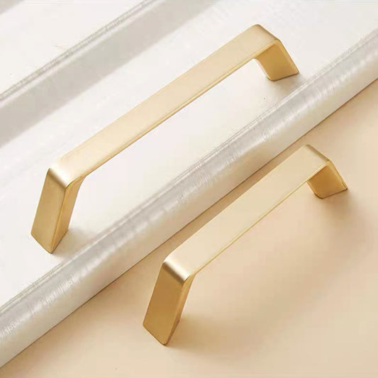 Solid Brass Cabinet Handle in Modern Gold Finish