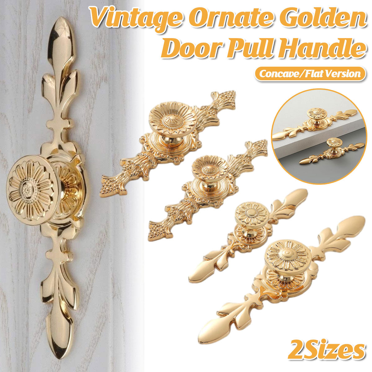 Decorative Copper Door Handles | Ornate Brass Pull Handles for Cabinets