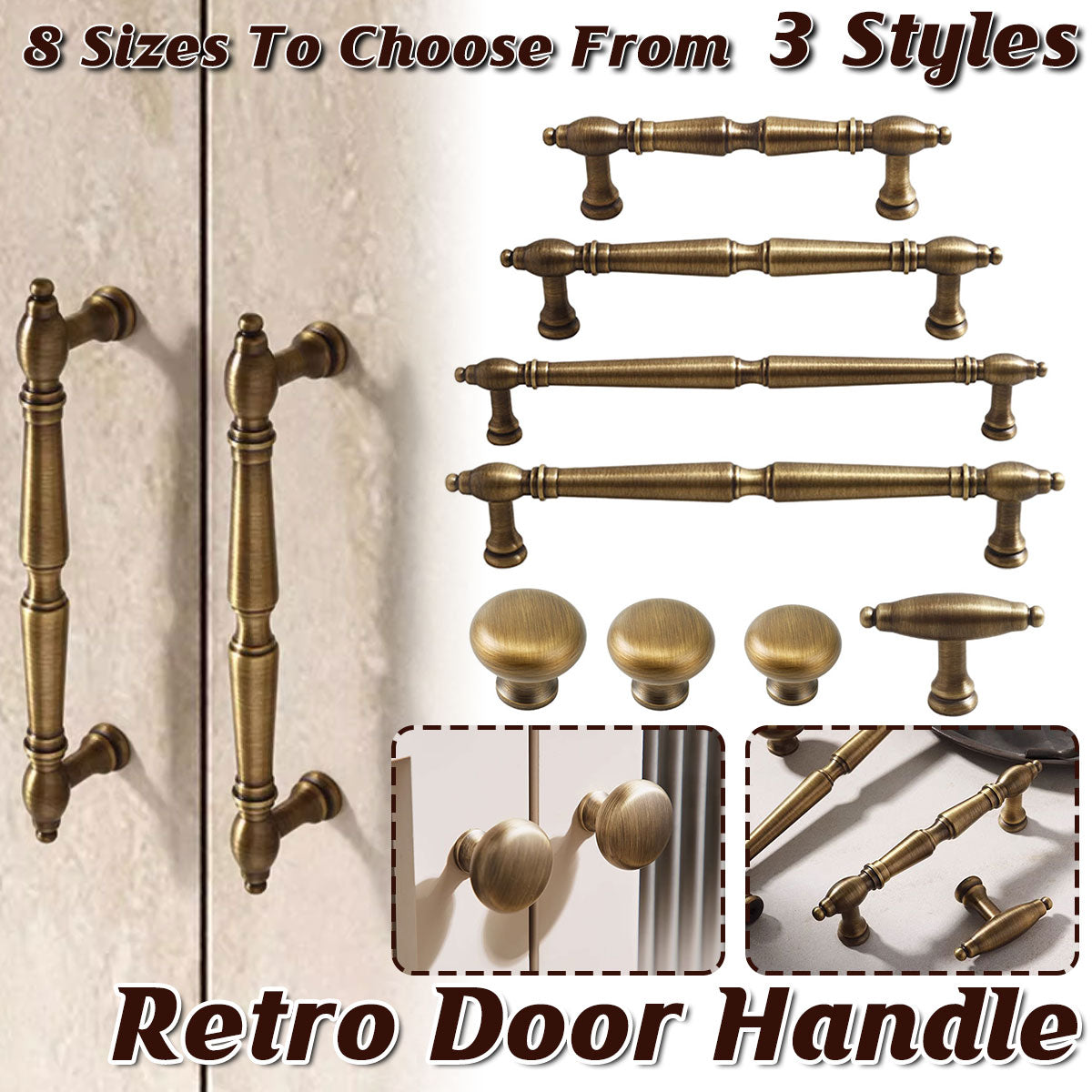 Antique Brass Cabinet Handles – Elegant Design for Cabinets & Drawers