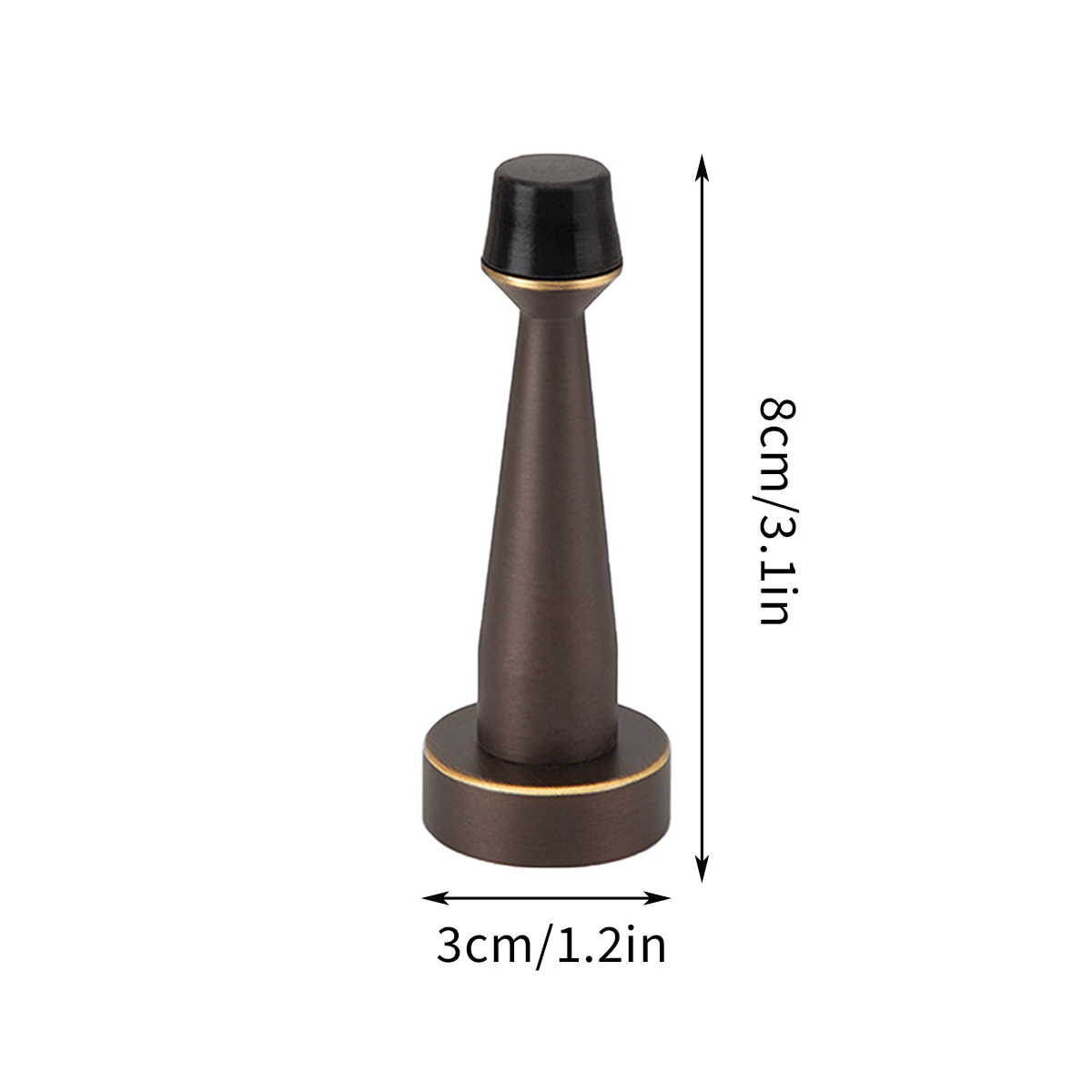 Satin Nickel Door Stop – Wall Mounted Design