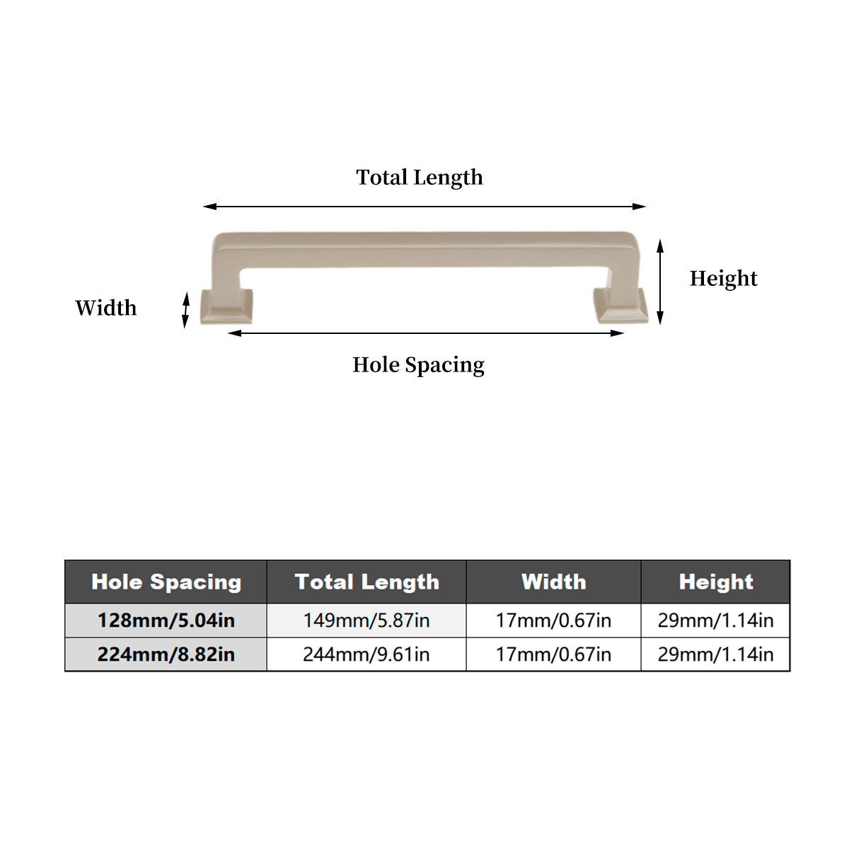 Satin Nickel Cabient Handles